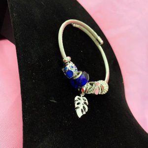 Blue Leaf Charm